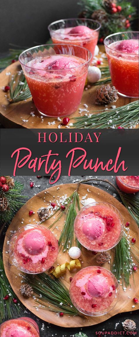 Winter Party Punch, Holiday Party Punch, Holiday Punch Recipe, Recipes Winter, Alcoholic Punch Recipes, Non Alcoholic Punch, Party Punch Recipes, Alcoholic Punch, Coctails Recipes