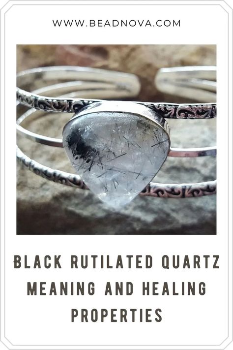 Black Rutile Quartz Meaning, Black Rutilated Quartz Meaning, Rutilated Quartz Meaning, Rock Collection Display, Tourmaline Meaning, Crystals Energy, Quartz Meaning, S Meaning, Quartz Properties