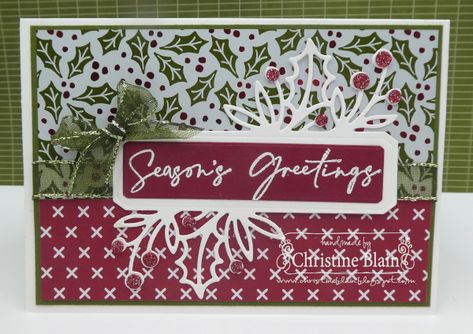 Christmas Classics, It's Monday, Stampin Up Christmas, Embossed Cards, Stamping Ideas, Happy Heart, Heart Cards, Victoria Australia, Monday Night