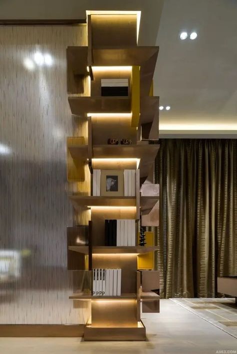 How to Hide a Pillar in a Living Room - Column Decor Ideas - Bark and Chase Pillar In Living Room, Interior Column Design, Living Room Column, Column Design Interior, Pillar Design Interior, Column Design Ideas, Column Decoration Ideas, Interior Pillars, Column Decor