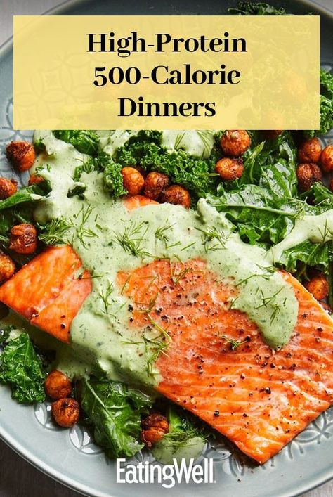 Keeping up with healthy eating habits is easy with these satisfying 500-calorie meals. High Protein Low Calorie Dinner, 600 Calorie Dinner, 700 Calorie Meals, Low Calorie Dinner, 600 Calorie Meals, 500 Calorie Dinners, Dinners Under 500 Calories, 500 Calorie Diet, Meals Under 500 Calories