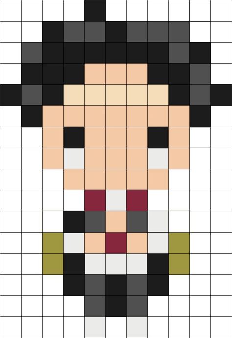 Demon Slayer Perler Beads, Papercraft Kpop, Gyomei Himejima, Pixel Beads, Pixel Art Templates, Perler Art, Diy Perler Bead Crafts, Pixel Art Grid, Pix Art