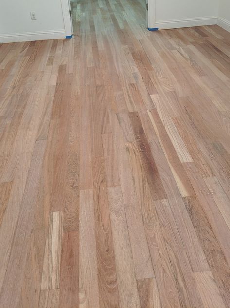 How to Update Brazilian Cherry Hardwood Floors American Cherry Wood Floors, Brazilian Walnut Floors, Cherry Hardwood Floors, Brazilian Cherry Hardwood Flooring, Brazilian Cherry Wood, Types Of Hardwood Floors, Cherry Hardwood Flooring, Brazilian Cherry Floors, Cherry Wood Floors