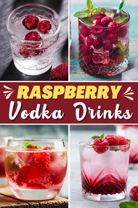 When a fruity craving strikes, there’s nothing like these refreshing, easy, and delicious raspberry vodka drinks and cocktails on a hot summer's day. Raspberry Vodka Drinks, Vodka Soda Recipe, Summer Vodka Drinks, Flavored Vodka Drinks, Vodka Drinks Easy, Drinks For Summer, Vodka Cocktails Easy, Raspberry Drink, Vodka Recipes Drinks