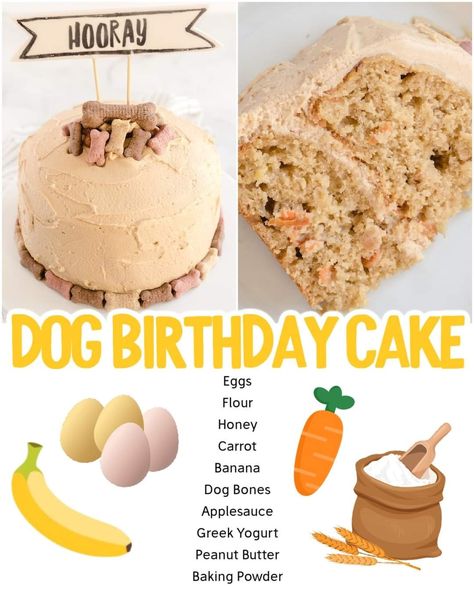 Doggy Birthday Cake, Doggie Cake, Dog Friendly Cake, Doggie Birthday, Doggy Birthday, Dog Birthday Cake Recipe, Dog Cake Recipes, Pet Crafts, Pet Treats Recipes