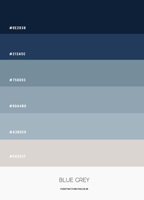 Dark Blue and Blue Grey Bedroom Colour Scheme | Dusty Blue Bedroom Blue And Grey Colour Scheme, Colors That Go With Indigo Blue, Dark Blue Shades Colour Palettes, Colours That Go With Dark Blue, Blue Gray Cream Color Palette, Colour Palette Dark Blue, Dark Blue Colour Scheme, Blue Bedroom Palette, Grey Blue Palette