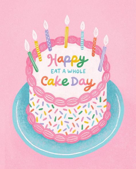 Sabrina Excene | Happy eat a whole Cake Day 🎂🩷 for #CreateWithCatCoq @catcoq ’s Birthday Card #artchallenge 🎉 Happy Birthday, Cat! . . . #birthdaycard… | Instagram Cute Birthday Illustration, Cute Cake Illustration, Birthday Cake Art, Happy Birthday Artist, Cake Valentine, Congratulations Cake, Birthday Cake Illustration, Birthday Pattern, Birthday Challenge