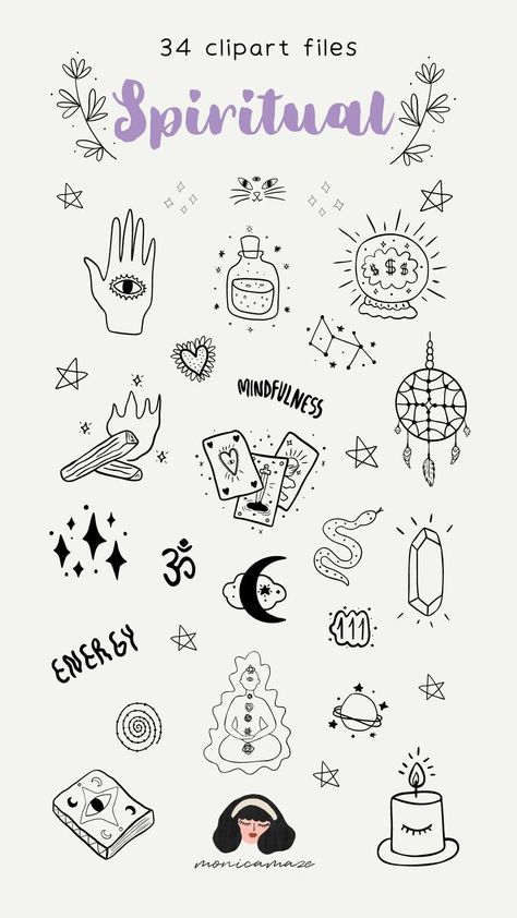 spiritual, yoga, meditation clipart. Minimlist line drawing black line drawing. Tarot Doodles Easy, Spiritual Art Simple, Self Love Doodle Ideas, Astrology Doodles Simple, Manifest Drawing Ideas, Minimal Doodle Art, Journal Doodles Aesthetic Spiritual, Simple Spiritual Drawings, Spirituality Doodles