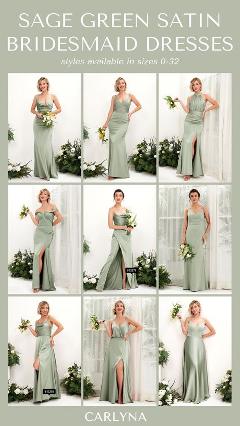 Sage Green Satin Bridesmaid Dresses, Green Satin Bridesmaid, Green Satin Bridesmaid Dresses, Sage Green Bridesmaid Dresses, Sage Green Bridesmaid, Gorgeous Bridesmaid Dresses, Sage Bridesmaid Dresses, Green Satin Dress, Bridesmaid Dress Collection