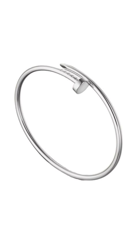 JUSTE UN CLOU BRACELET White gold  Juste un Clou bracelet, small model, 18K white gold (750/1000), rhodium-finished. Width: 2.5 mm (for size 17). Juste Un Clou Bracelet, Bracelet White Gold, Future Life, Cartier, White Gold, Bracelet, Gold, White