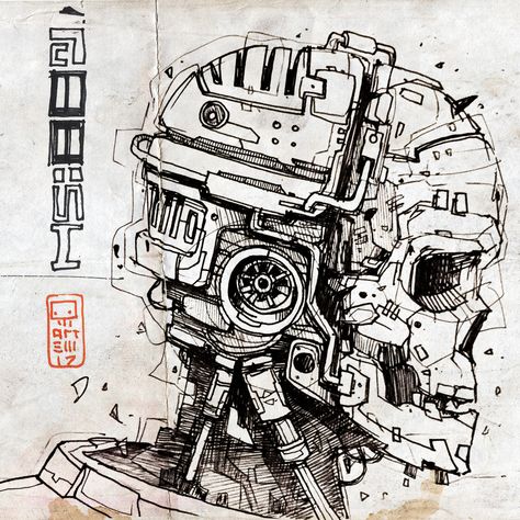 Robots Sketch Compilation, Artem Solop on ArtStation at https://www.artstation.com/artwork/P5WDr Robot Drawing, Robot Head, Robot Sketch, Cyborgs Art, Realistic Drawing, Mechanical Art, Arte Robot, Arte Cyberpunk, Futuristic Art