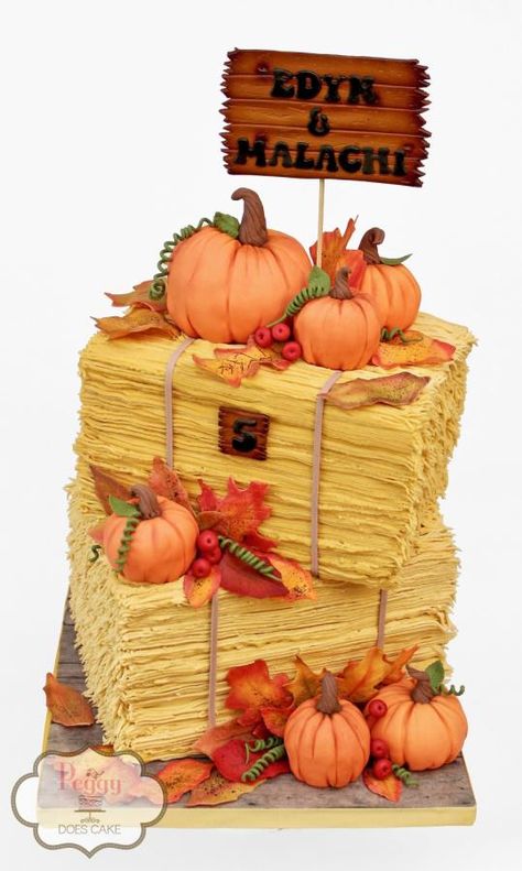 Fall Theme Cakes, Thanksgiving Cakes Decorating, Holiday Cake Designs, Fall Themed Party, Fall Cakes Decorating, Harvest Cake, Fondant Leaves, Pumpkins And Flowers, Turkey Cake