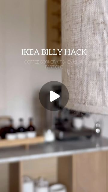 Coffee Corner Kitchen, Billy Hack, Ikea Billy Hack, Billy Ikea, Ikea Hack Kitchen, Ikea Kitchen Island, Diy Organizer, Furniture Casters, Extra Shelf