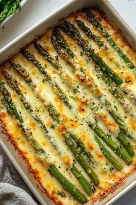 Asparagus Au Gratin Recipes, Asparagus Recipes In Oven, Cheesy Garlic Roasted Asparagus, Recipes With Asparagus And Mushrooms, Caprese Roasted Asparagus Recipe, How Do You Cook Asparagus, Holiday Asparagus Recipes, Baked Cheesy Asparagus, Asparagus And Cauliflower Recipes