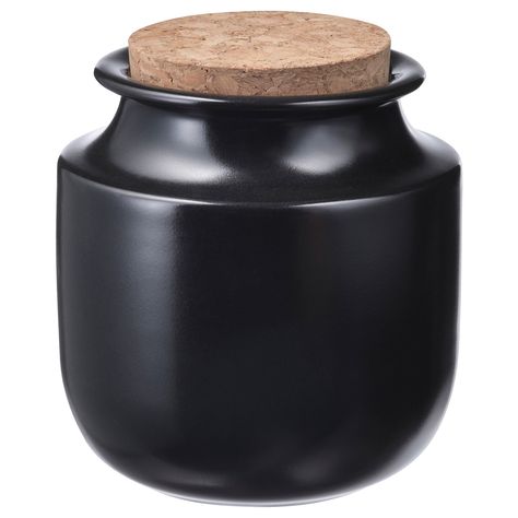 IKEA Kroesamos Jar with Lid Soft Toy Dog, Dry Food Storage, Food Storage Organization, Witch's Brew, Apple Sauce, God Mat, Cork Lid, Homemade Jam, Utila