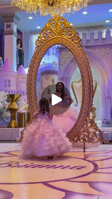 Songs To Dance With Your Sister Quince, Ballerina Quinceanera Theme, Sofia The First Quinceanera Theme, Quinceanera Mirror Dance, Father Daughter Dance Quinceanera, Mirror Dance Quince, Quince Mirror, Quinceanera Themes Pink, Xv Hairstyles Quinceanera