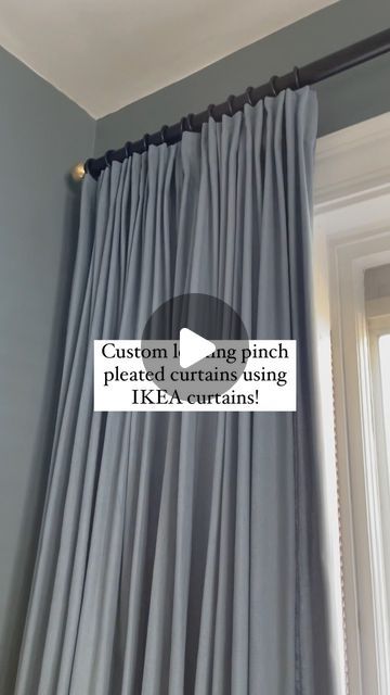 381 likes, 47 comments - hello.from.liz on March 15, 2022: "Create custom looking pinch pleated curtains using IKEA curtains! These panels were $42.99 for ..." Pinched Pleat Curtains, Loft With Curtains, White Pinch Pleat Curtains, Best Ikea Curtains Living Room, Pleated Curtains On Track, Ikea Pleated Curtain Hack, How To Pinch Pleat Curtains, One Curtain Panel On Window Ideas, Best Ikea Curtains