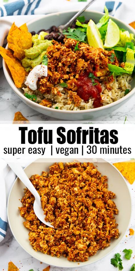 Tofu Sofritas, Vegan Sofritas, Homemade Tofu, Vegan Mexican Recipes, Scooby Snacks, Tofu Dishes, Tasty Vegetarian Recipes, Vegetarian Dinners, Tofu Recipes