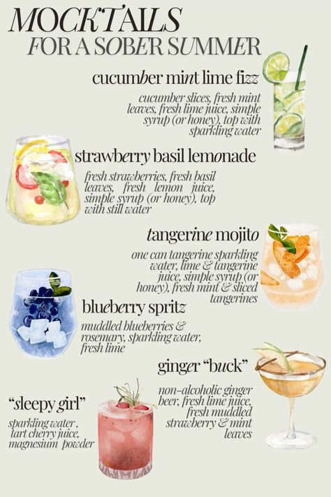 Summer Mocktail Aesthetic, Mocktail Recipe Aesthetic, Healthy Summer Cocktails, Colorful Mocktail Recipe, Tea Party Drinks Non Alcoholic, Mock Tails Recipe, Mock Tail Ideas, Wedding Mocktail Recipe, Mocktails Non Alcoholic Healthy