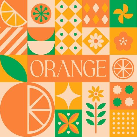 Orange Illustration Graphics, Orange Poster Design, Pineapple Packaging, Fruit Illustration Design, Fruit Poster Design, Fruit Branding, Produce Illustration, Orange Graphic Design, Packaging Pattern Design