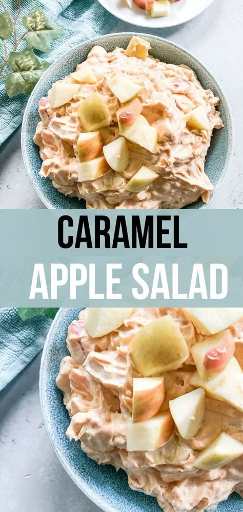 Caramel Apple Salad Recipe, Snickers Caramel Apple Salad, Taffy Apple Salad, Healthy Caramel Apple, Weight Watchers Salad, Apple Salad Recipe, Caramel Apple Salad, Snicker Apple Salad, Recipe Diaries