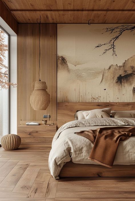 Japandi Wardrobe, Japandi Bedroom Ideas, Japandi Bedroom Design, Japandi Bedroom, Japandi Interior Design, Japanese Bedroom, Zen Interiors, Japandi Interiors, Japandi Home