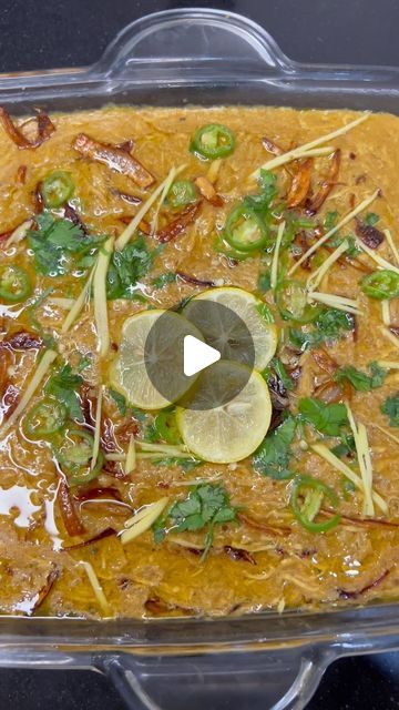 SheenZ Vlog on Instagram: "Chicken Haleem 

Recipe:

- Lentils 1/3 cup (each)
Mash
Masoor
Moong
Daal chana 
Rice
. Jow (1 cup)
. Gandum (1 cup)

- wash lentils and add hot water .. soak over night 
- Next day add salt, Turmeric, water in all lentils and cook until tender then blend.
- In a pan add one cup oil and 3 to 4 bay leaves 
- Add 2 kg chicken breast big pcs 
- Add 2 to 3 TBS ginger garlic paste 
- Add salt apt
. Red chilli powder apt
. Turmeric 1 tbs
. Coriander powder 1 tbs
. Chicken powder 1 tbs
. Paprika 1 tbs
. Chaat masala 1 tbs
.Yogurt 1 big cup
. Brown onions ( 2 to 3)

- Cook until oil appears, add water until meat is tender then shred the chicken and add again in masala.
- Add 1 Tbs Garam masala powder, Blended lentils and Chicken stock ( 6 to 8 glasses)
- Now cook until t Chicken Haleem Recipe, Recipe Lentils, Haleem Recipe, Chicken Powder, Garam Masala Powder, Turmeric Water, Ginger Garlic Paste, Red Chilli Powder, Recipes Snacks