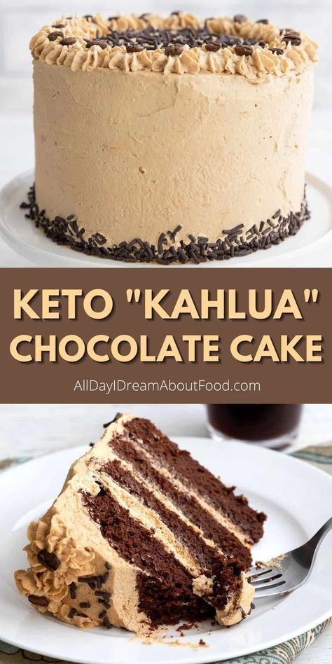 Keto Chocolate Kahlua Cake quick healthy breakfast Keto & Low Carb . # Kahlua Chocolate Cake, Chocolate Kahlua Cake, Kahlua Cake, Coffee Buttercream, Keto Chocolate Cake, Low Carb Cake, Postre Keto, Coffee Liqueur, Thm Desserts