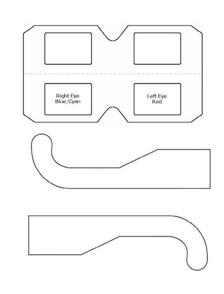 3D glasses printable template Glasses Template, Glasses Printable, 3d Movie, 3d Glasses, Papercraft Templates, Printable Templates, Frame Template, Paper Cutout, 3d Paper