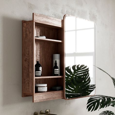 Small Rectangle Bathroom Remodel, Cabinet In Bathroom Storage, Storage Bathroom Mirror, Wooden Bathroom Cabinet, Bathroom Mirror Ideas With Storage, Bathroom Wall Mounted Cabinet, Bathroom Mirror Cabinets, Storage Mirror Bathroom, Small Bathroom Mirror Cabinet