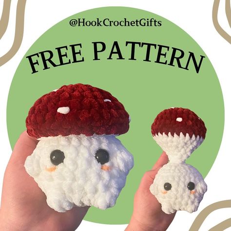 Introducing the chunky mushroom pop! We have all seen the regular chunky mushrooms and the little mushroom pops, so I combined them! 🍄 A… | Instagram Beginner Crochet Patterns Amigurumi, Crochet Mushroom Popper, Mushie Pop Crochet Pattern Free, Mushroom Crochet Pattern Free, Chunky Yarn Amigurumi, Crochet Mushroom Plush, Chunky Amigurumi, Market Patterns, Crochet Mushrooms