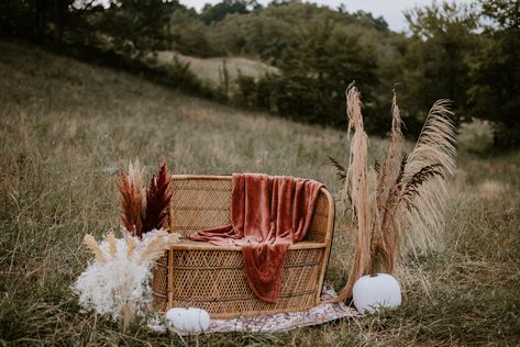 Ashley Leffew Photography Fall Photoshoot Setup Ideas, Fall Mini Shoot, Christmas Mini Sessions Outdoor, Mini Session Themes, Boho Photoshoot, Boho Photography, Mini Photo Shoot, Photography Set Up, Valentine Mini Session