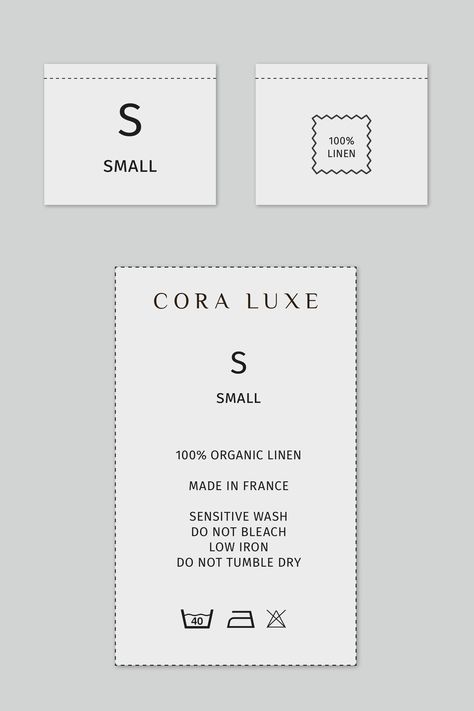 Care Label Design, Swing Tag Design, Design Exploration, Clothing Labels Design, Hang Tags Clothing, Hang Tag Design, Create Logo, Fashion Logo Branding, Clothing Packaging