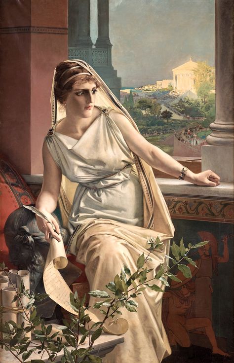 Julius Kronberg, Greek Paintings, Library Of Alexandria, Roman Art, Mythology Art, Historical Art, European Art, Classical Art, Ancient Romans