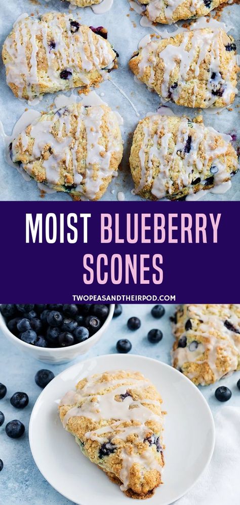 Perfect Scones Recipe, Blueberry Scones Recipe, Scones Recipe Easy, Sourdough Starter Discard Recipe, Cookies Healthy, Blueberry Breakfast, Blueberry Cream Cheese, Blueberry Scones, Scones Recipe