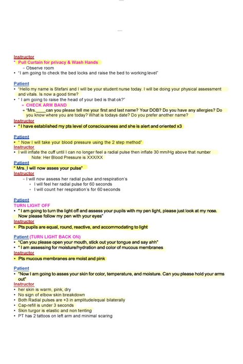 NUR 101 Head-to-Toe Assessment Script Health Assessment Nursing Notes, Head To Toe Assessment Cheat Sheet, Head To Toe Assessment Nursing, Nursing Physical Assessment, Health Assessment Nursing, Assessment Nursing, Nurse Bae, Nursing Documentation, Wound Care Nursing