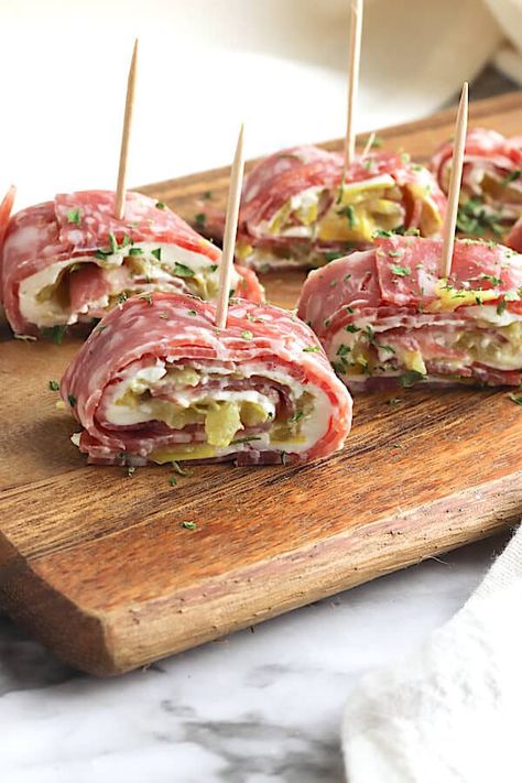 Salami Pinwheels, Super Easy Appetizers, Easy To Make Appetizers, Appetizers For A Crowd, Appetizers Easy Finger Food, Best Appetizer Recipes, Low Carb Appetizers, Summer Corn, Cold Appetizers