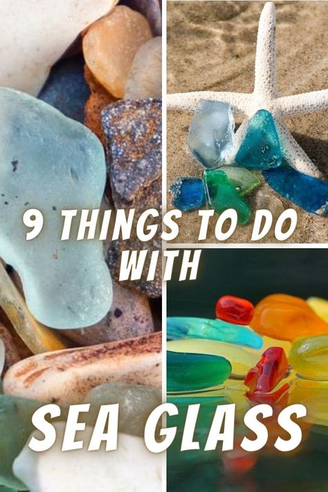 Art Ideas With Sea Shells, Sea Glass Storage Ideas, Making Sea Glass Diy, Displaying Sea Glass Ideas, River Glass Ideas, Beach Glass Suncatcher, Diy Glass Jewelry, Beach Glass Projects Ideas, Driftwood And Beach Glass Crafts