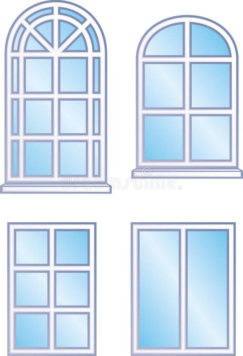 Frames Illustration, Window Clipart, Window Illustration, Amsterdam Houses, Photo Window, Interior Design Drawings, Element Design, Beautiful House Plans, Window Frames