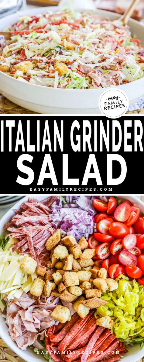 Pastaless Salad, Italian Grinder Sandwich, Italian Grinder Salad, Italian Grinder, Grinder Salad, Mayonnaise Dressing, Grinder Sandwich, Lettuce Recipes, Recipes Salads