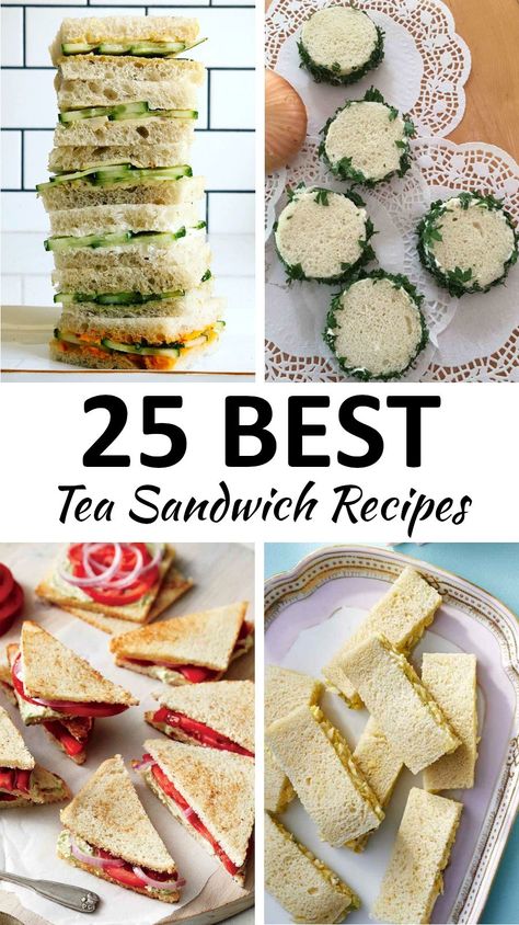 Party Sandwiches Recipes, Tea Party Sandwiches Recipes, Makanan Rendah Kalori, Cucumber Tea Sandwiches, Tea Sandwich, Tea Party Sandwiches, Tea Sandwiches Recipes, Easy Teas, English Tea Party