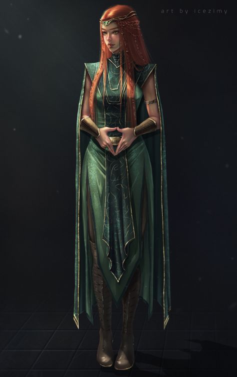 ArtStation - Daara - Commission Medieval Woman, Elf Clothes, Fantasy Gowns, Fantasy Costumes, Fantasy Aesthetic, High Fantasy, Fantasy Dress, Medieval Fantasy, Fantasy Clothing