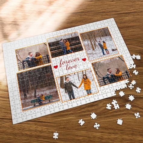 Puzzle Wedding, Create Your Own Puzzle, Gifts Couple, Wedding Puzzle, Puzzle Photo, Great Anniversary Gifts, Personalized Puzzles, Custom Puzzle, Cadeau Couple