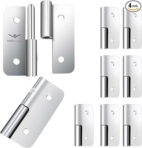 2.5 Inch Lift Off Hinges, 304 Stainless Steel Small Slip Joint Flag Hinges, Removable Hinges for Wooden Metal Doors, Cabinet Doors, Metal Boxes and More (Left Handed, 4 PCS) - Amazon.com Metal Doors, Lift Off, Display Board, Wooden Cabinets, Metal Door, Door Hinges, Metal Box, Left Handed, Cabinet Doors