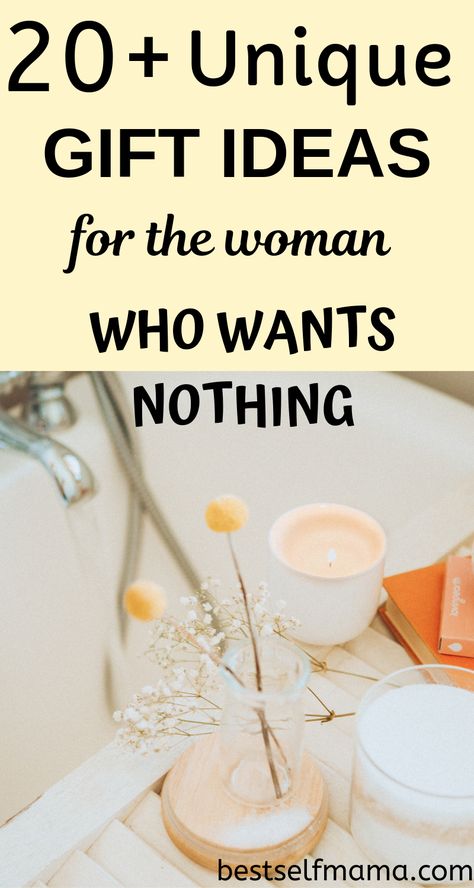 What do you buy for someone who has everything and wants nothing? Don't worry. Here are some unique gifts for the woman who wants nothing. #gifts #giftguide Gifts For Older Women, Unique Gift Ideas For Women, Unique Gifts For Mom, Gift Ideas For Women, Mothers Day Gifts From Daughter, Unique Mothers Day Gifts, Cool Gifts For Women, Unique Birthday Gifts, Best Gifts For Men