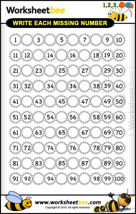 write each missing number 1 100 printable worksheet for kids about to Number Words Worksheets, Kindergarten Math Worksheets Free, Numbers 1 100, Counting Worksheets, Preschool Math Worksheets, Kids Worksheets Preschool, Missing Numbers, 1st Grade Math Worksheets, Kids Worksheets Printables