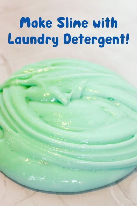 Learn how to make slime with laundry detergent – and NO Borax! This is a completely non-toxic, easy recipe for kids with just a few ingredients. Slime Recipe With Glue And Baking Soda, Slime Recipe Laundry Detergent, Kids Slime Recipe Easy, How To Make Slime With Laundry Detergent, How To Make Diy Slime, Slime Recipe No Contact Solution, Slime Recipe With No Activator, Diy Slime Recipe Without Glue, How To Make Slime At Home Easy