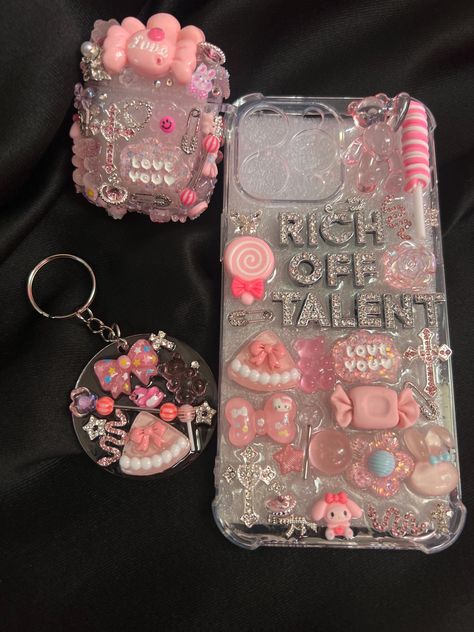 junk airpod case phone case and keychain also comes with a surprise freebie. You will love this Bundle grab while you can. Junk Stanley Topper, Airpod Junk Case, Custom Things To Sell, Junk Case Ideas Iphone, Airpod Max Junk Case, Junk Airpod Case, Pink Junk Case, Junk Glasses, Charm Phone Cases