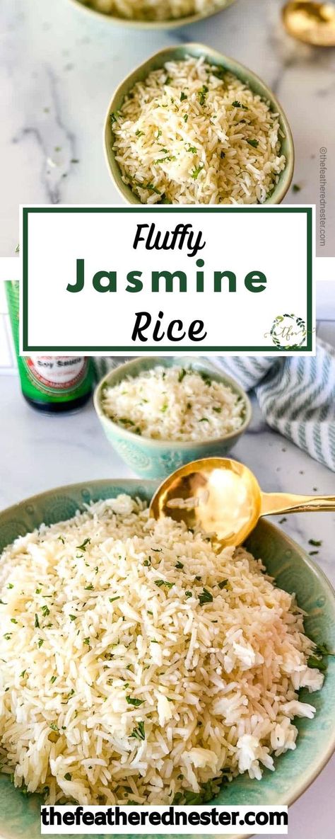 Make the fluffiest Jasmine Rice using your instant pot! It comes out perfectly fragrant with every grain fluffy and plump. You'll never make rice another way! Instant Pot Jasmine Rice, Perfect Jasmine Rice, Fluffy Jasmine Rice, Jasmine Rice Recipe, Jasmine Rice Recipes, Burger Side Dishes, Cooking Jasmine Rice, Rice Side Dishes, Vegetable Side Dishes Recipes