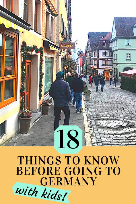 18 things, plus a couple extra, to know before going to Germany, especially with kids! Travel Tips | Mariah French Germany Travel Tips, Germany With Kids, German Vacation, Travel To Germany, Timeout Corner, Germany For Kids, Munich Travel, Germany Trip, Europe 2023